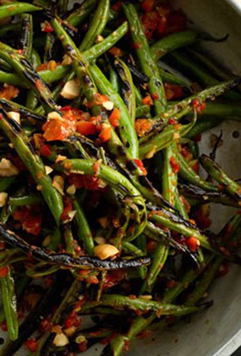 charred-green-beans-with-harissa-and-almonds-646